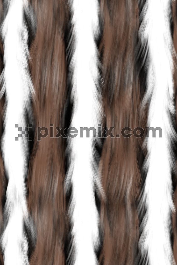 Hand-drawn fur pattern product graphic.