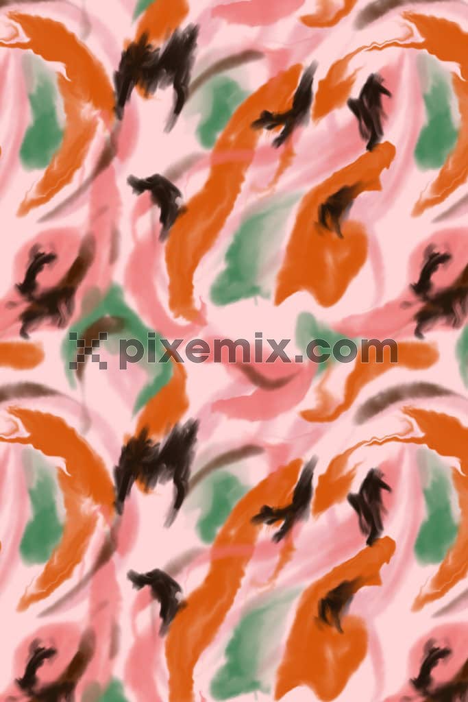 Abstract brush stroke product graphic with seamless repeat pattern.