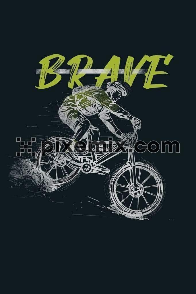 Outdoor adventure cycling product graphic
