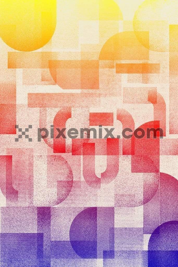 Abstract multicolored spray pattern product graphic