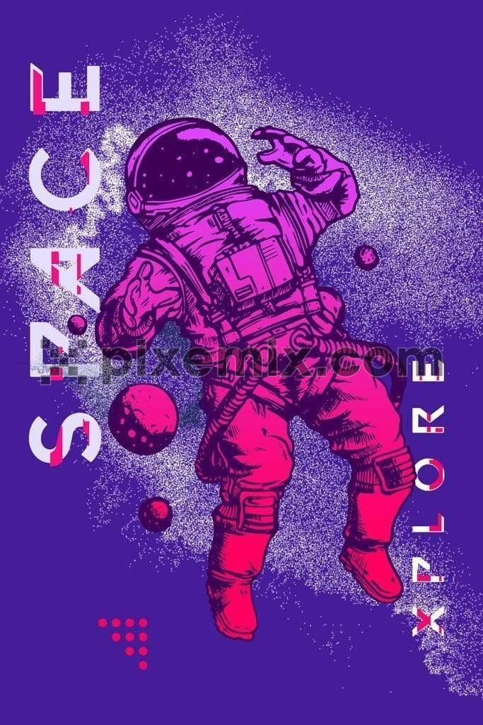 Astronaut space explorer product graphic