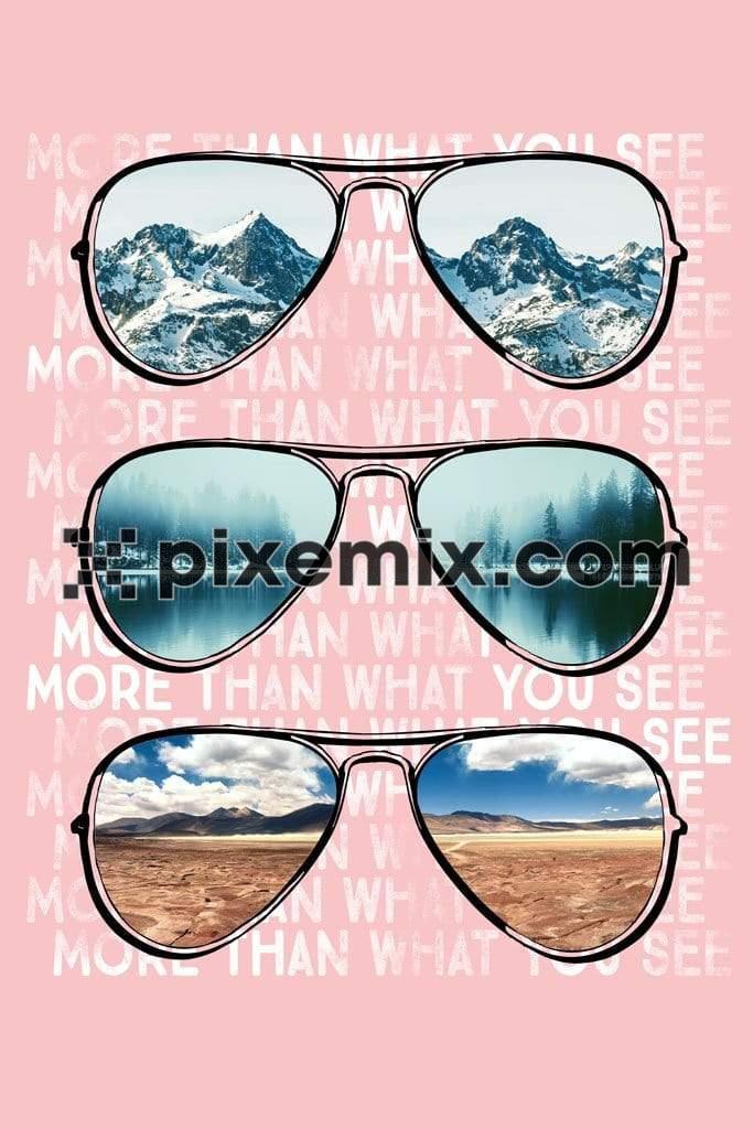 Holiday inspired outdoor aviator sunglasses digital product graphic