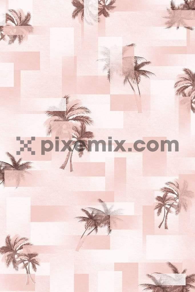 Abstarct palm tree pattern product graphic