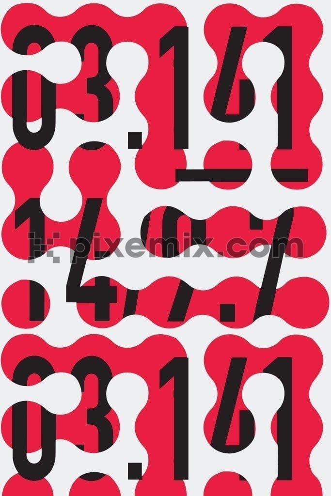 Abstract number pattern vector product graphic