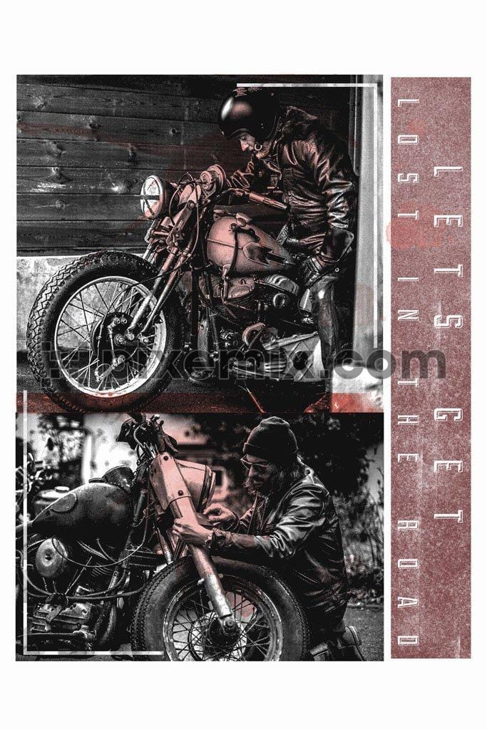 Motorbike love lost in the road product graphic