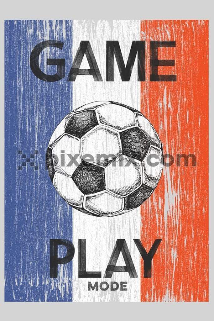 French soccer product graphic with typography