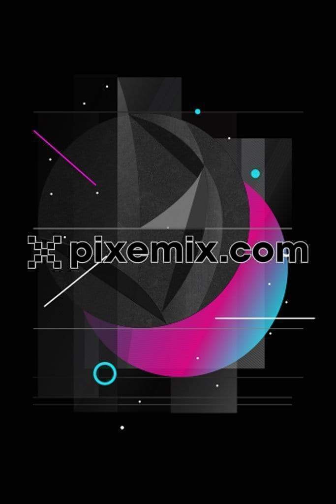 Gradients abstract geometric shape trendy vector product graphic