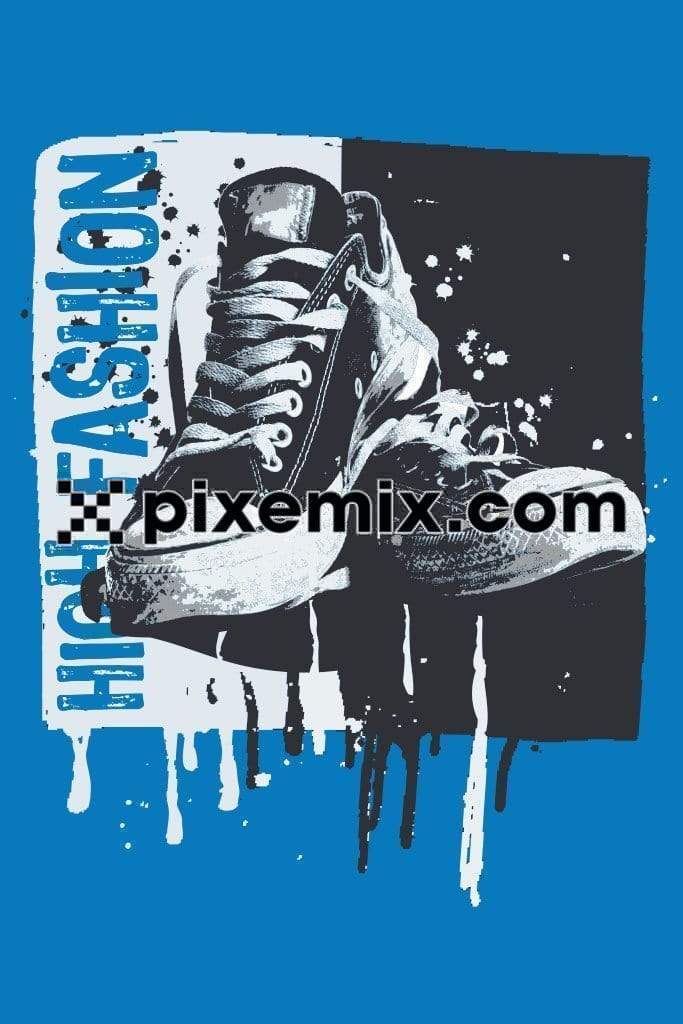 High fashion sneakerst vector product graphic