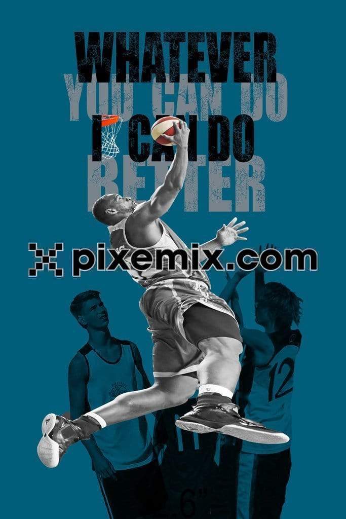 Sportsman playing basketball vector product graphic