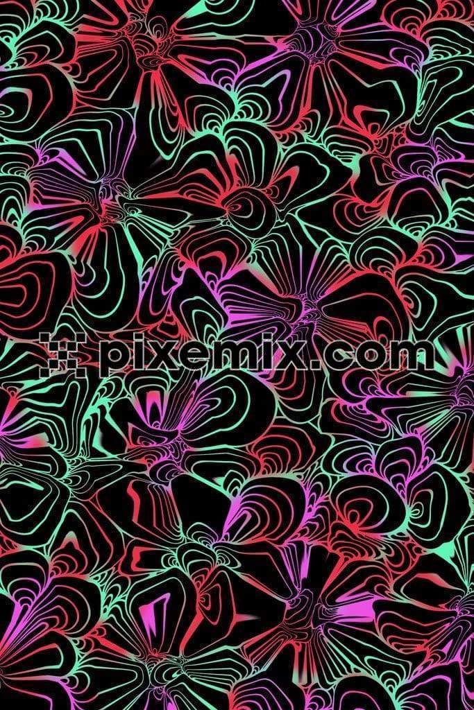 Abstract colorful liquify art product graphics with seamless repeat pattern