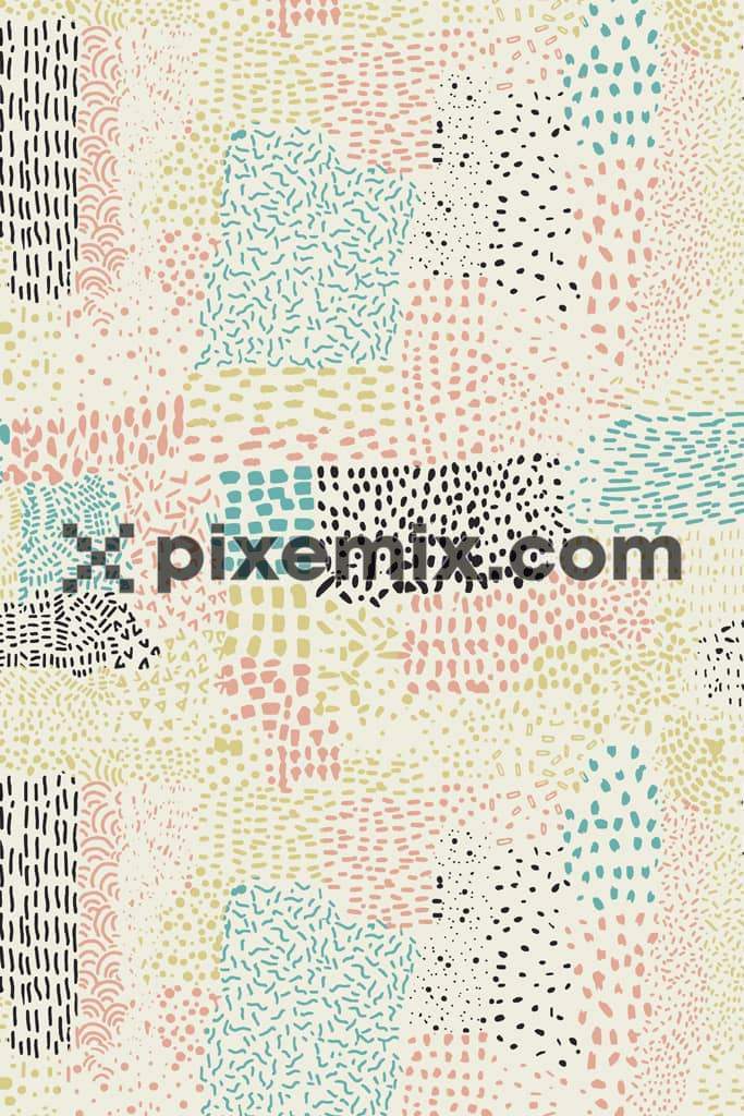 Abstract animals print product graphic with seamless repeat pattern