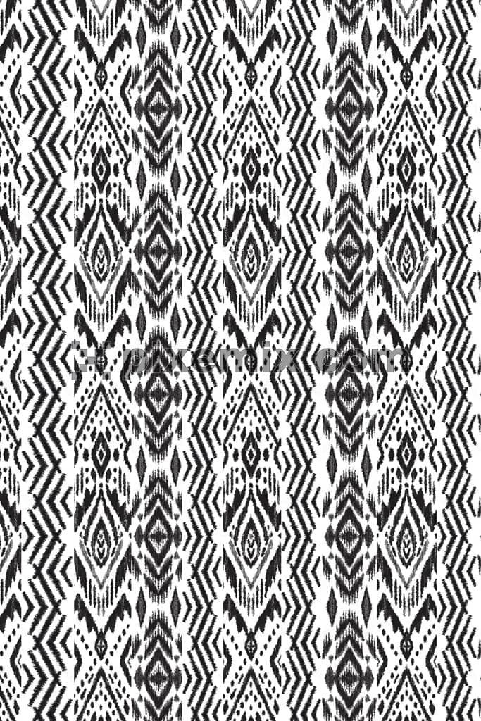 Tribal shape product graphic with seamless repeat pattern