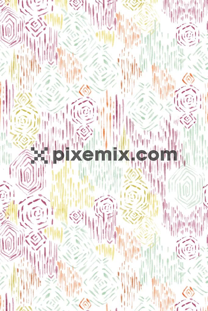 Abstract tie-dye product graphic with seamless repeat pattern