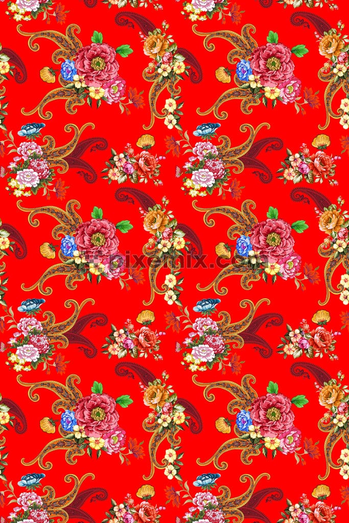 PAISLEY FLORALS 4742
