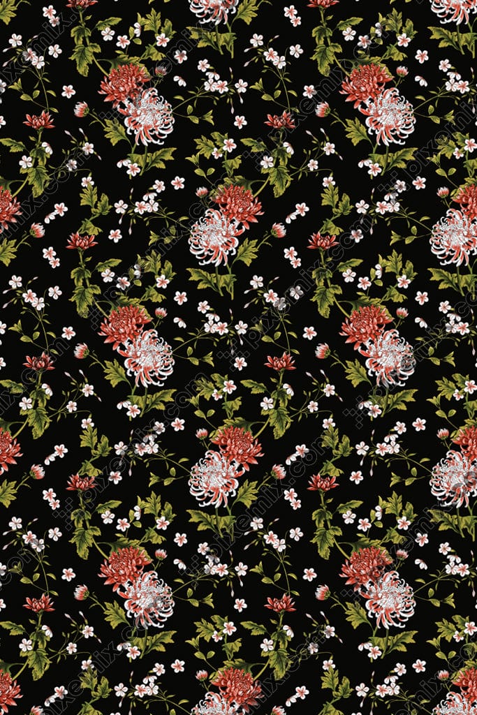 DIGITAL FLORALS AND LEAVES 4750