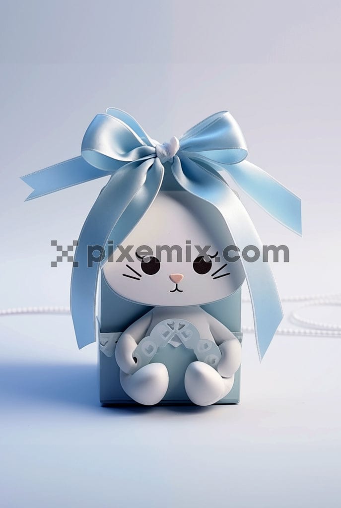 A cute bunny gift packaging for kids image.