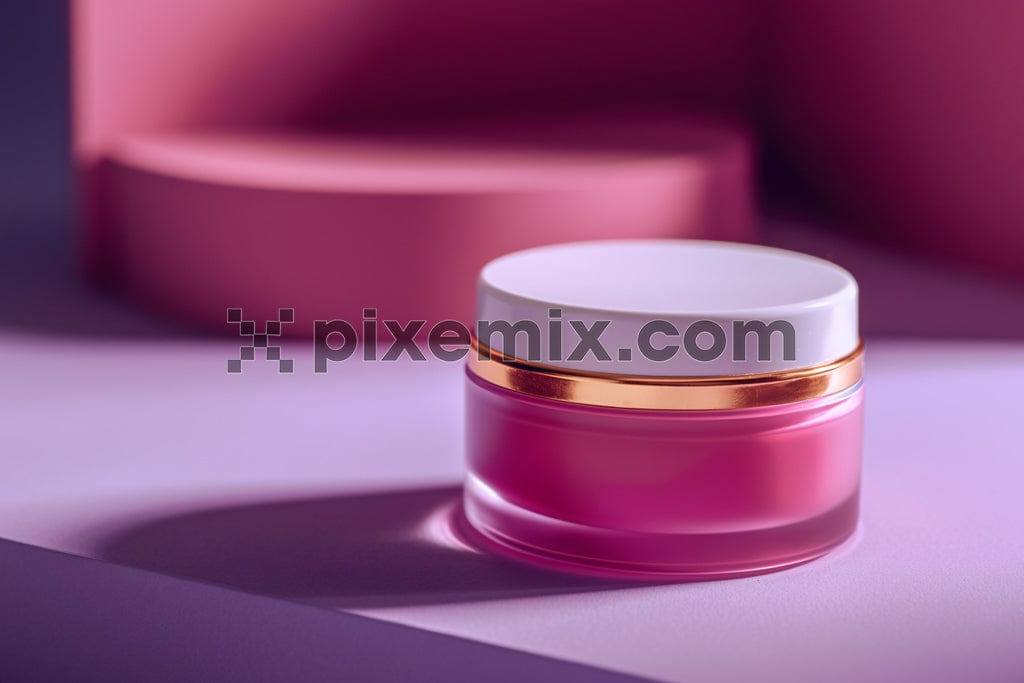 Cosmetic skincream on vibrant background image.