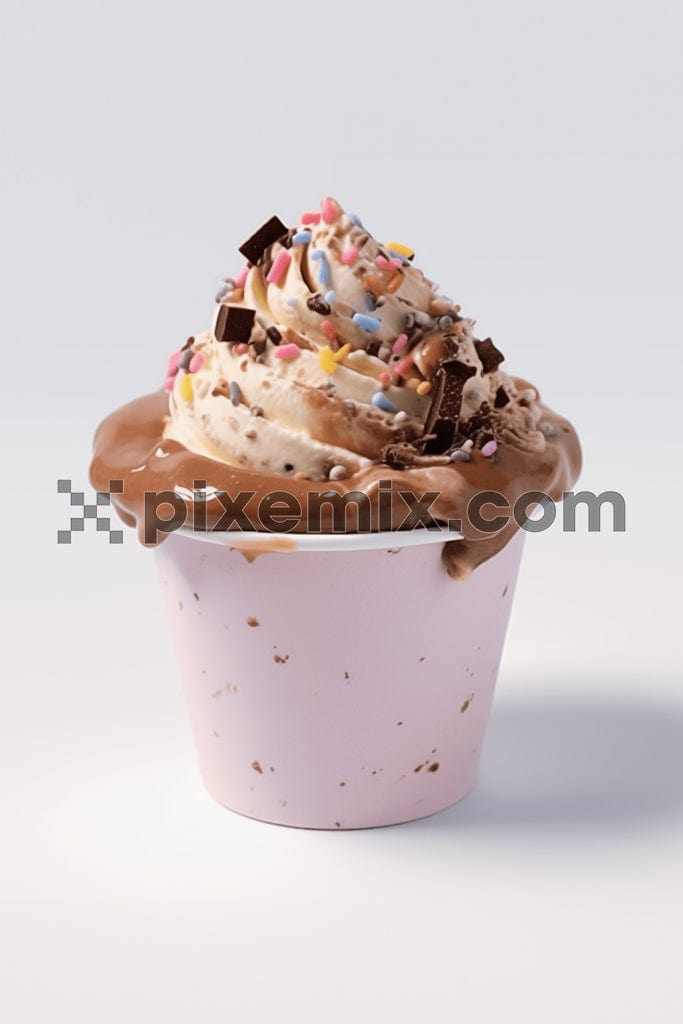 Cupcake on white background image.
