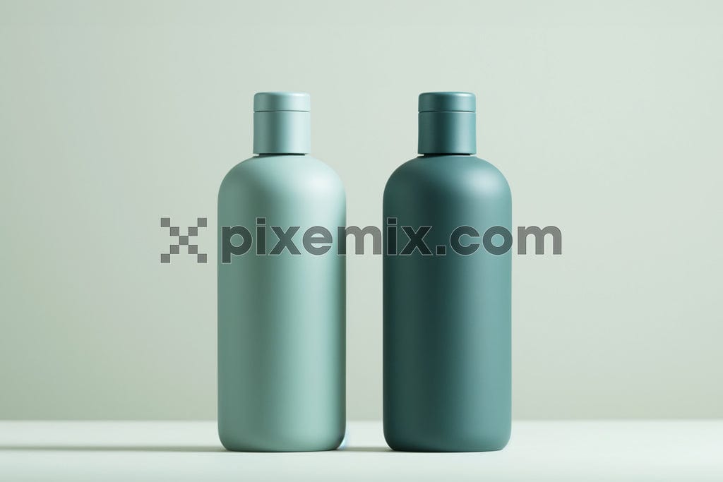 Two bottles of cosmetic cream on solid background image.