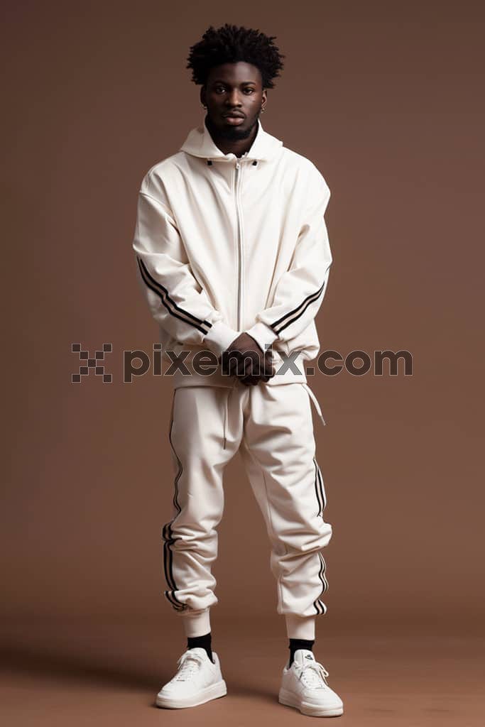 High fashion full length shoot of african man image.