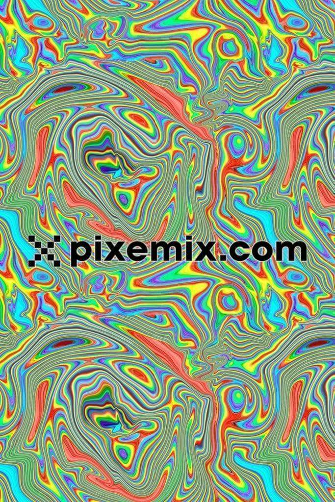 Multicolor liquify product graphic with seamless repeat pattern
