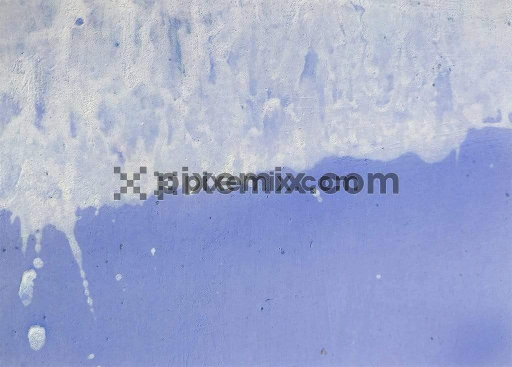 Blue wall background with white wavy paint image