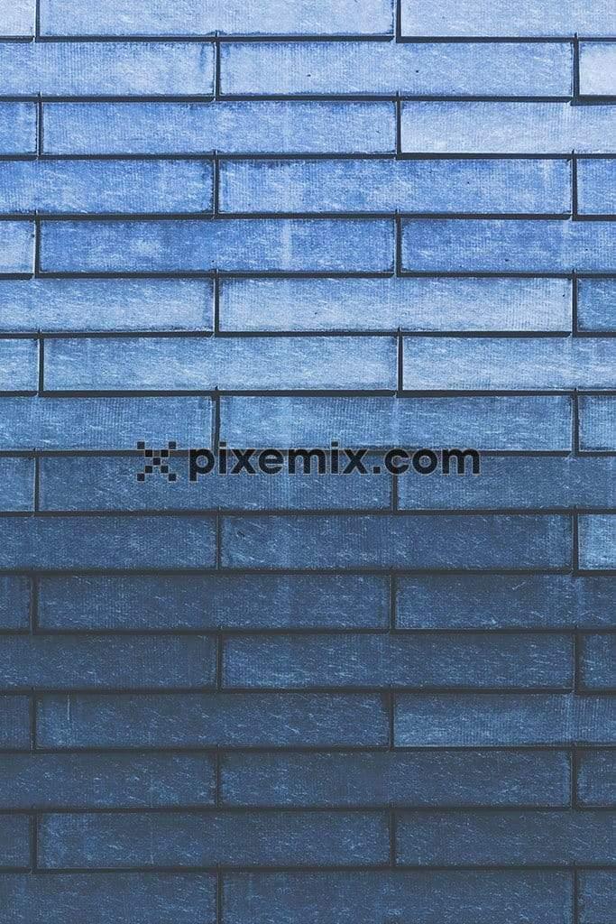 Blue horizontal brick wall background image