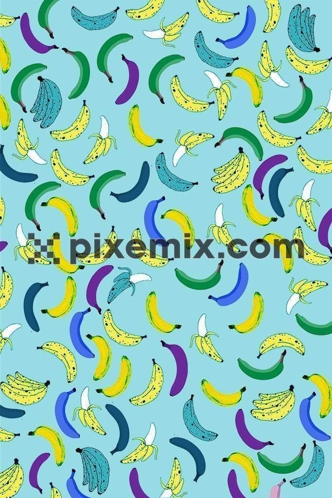 Colorful banana pattern product graphic