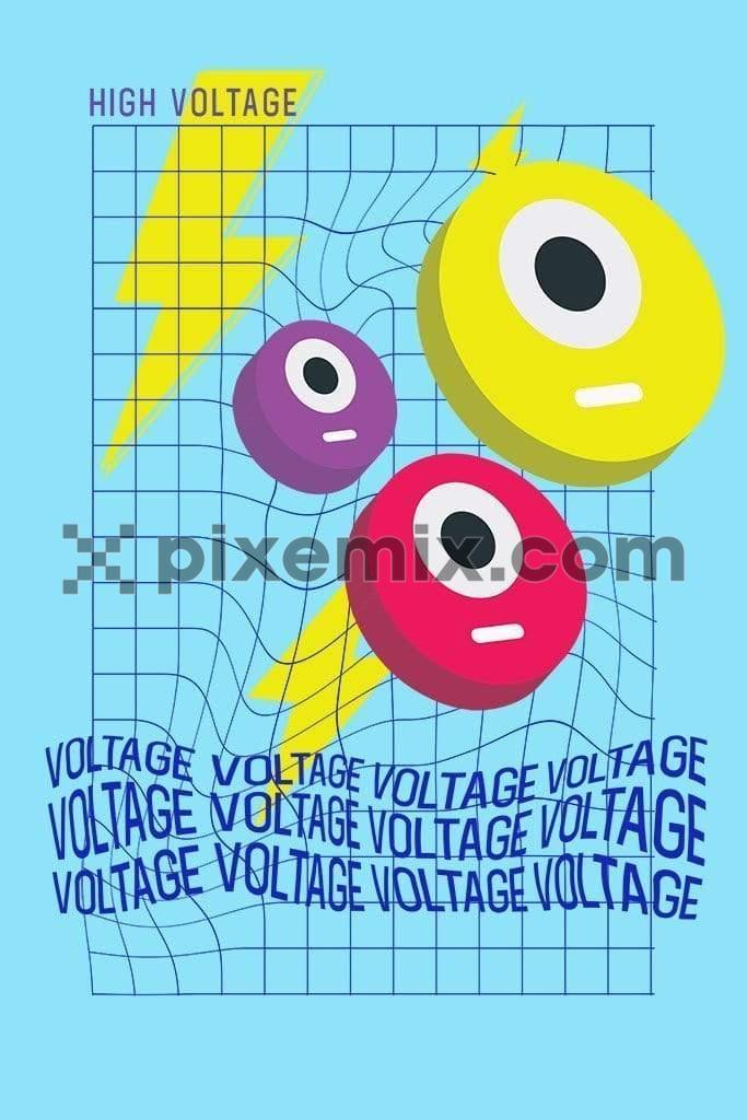 Smiley high voltage product graphic