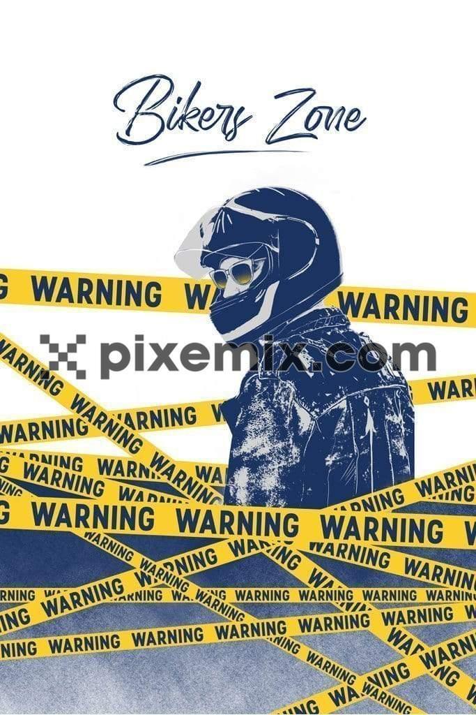 Biker zone motorcycling placement product graphic