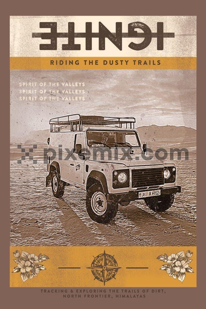 SUV outdoor adventure product graphic