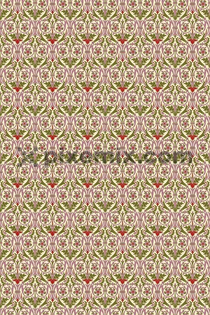 Ornamental floral leaves pattern product graphic