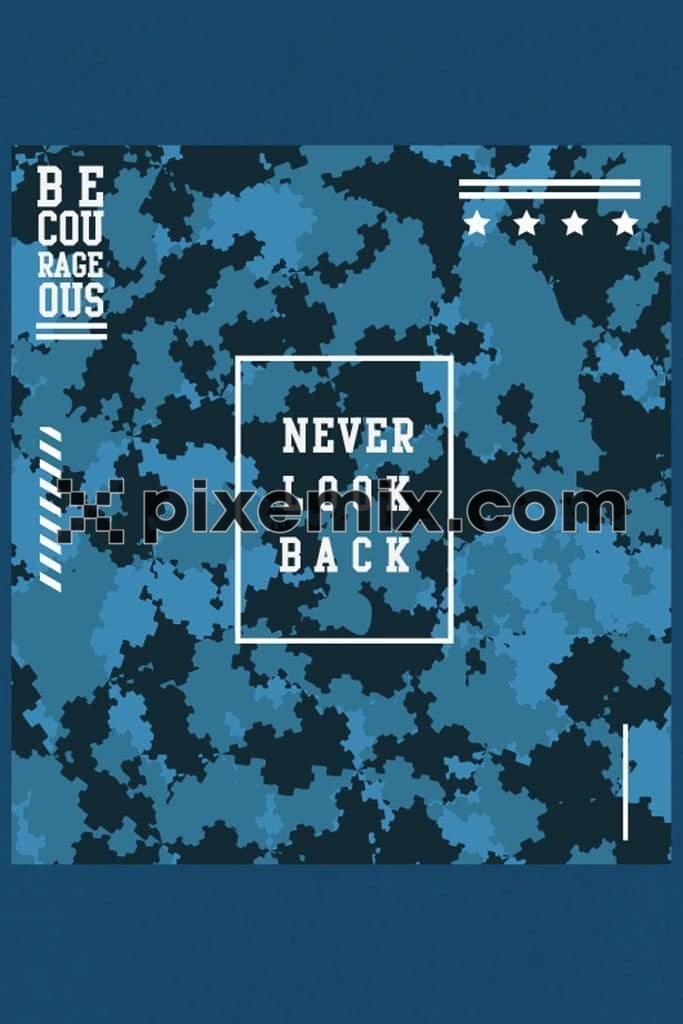 Motivational athleisure camouflage product graphic