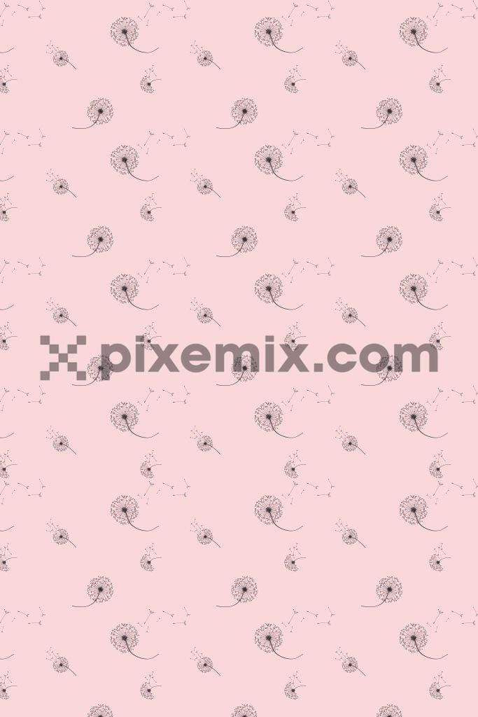 Dandelion Floral pattern vector product graphic