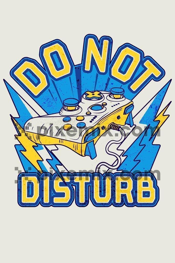 Joystick do not disturb vector product graphic with distress effect
