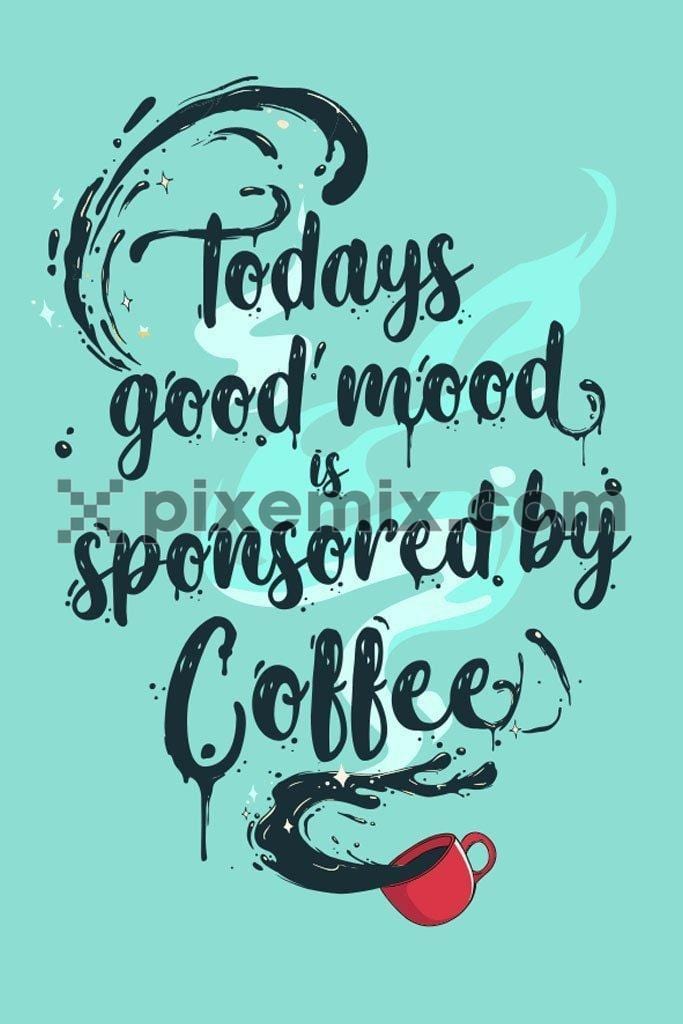 Coffee typography vector product graphic