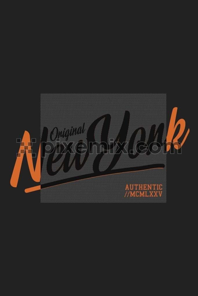 New york modern typography  vector product graphic