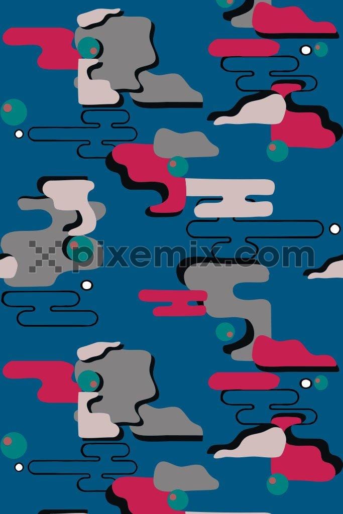 Abstract puzzle vector pattern product graphic