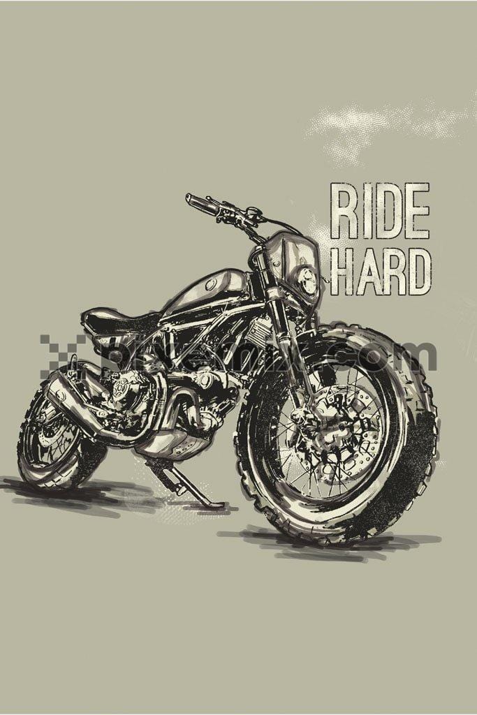 Vintage custom motorcycle motorbike caferacer product graphic