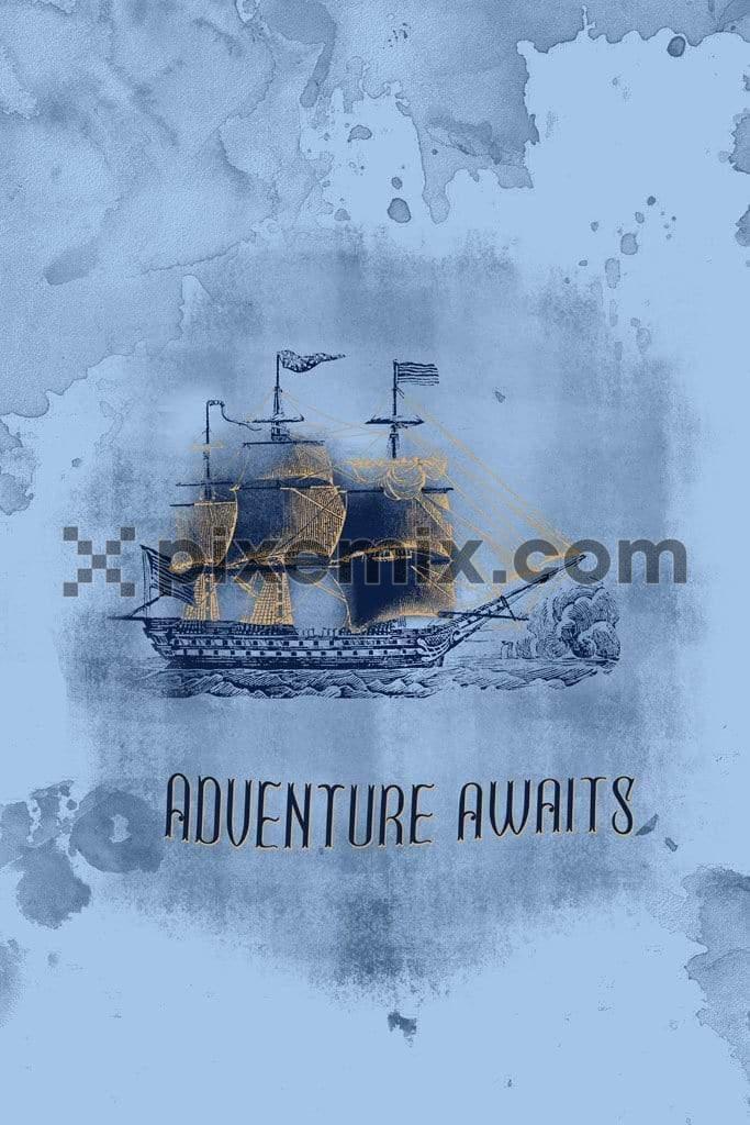 Pirate adventure ship product graphic