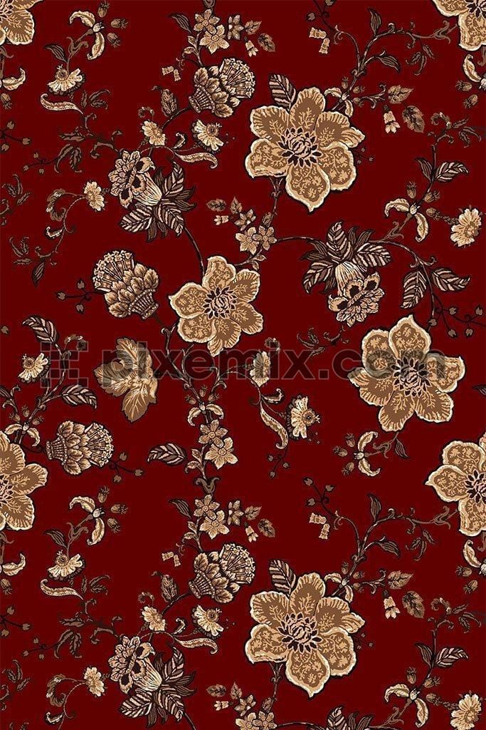 Intricate floral vector pattern product graphic