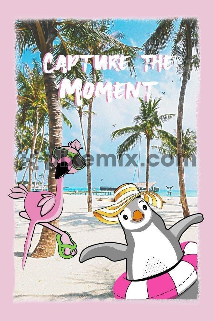 Capture the moment Summer vibes vector product graphic