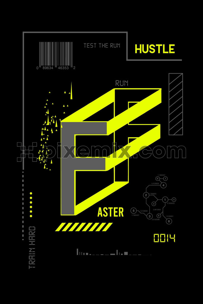 Modern technology backgroung, athleisure vector product graphic