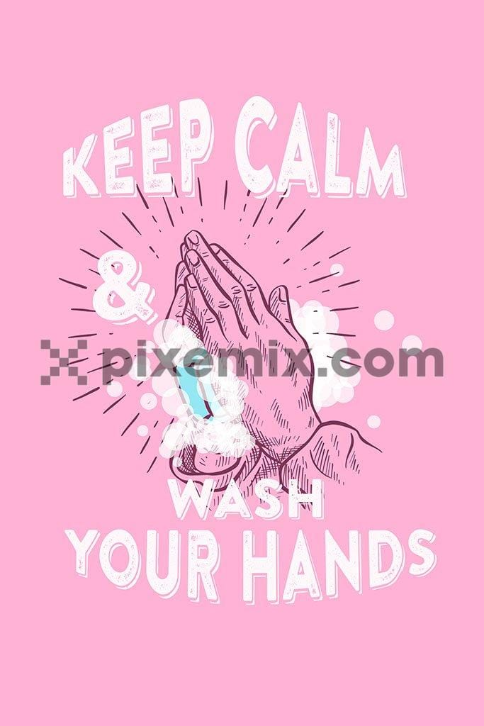 Prevention in handwashing by covid 19 product graphic