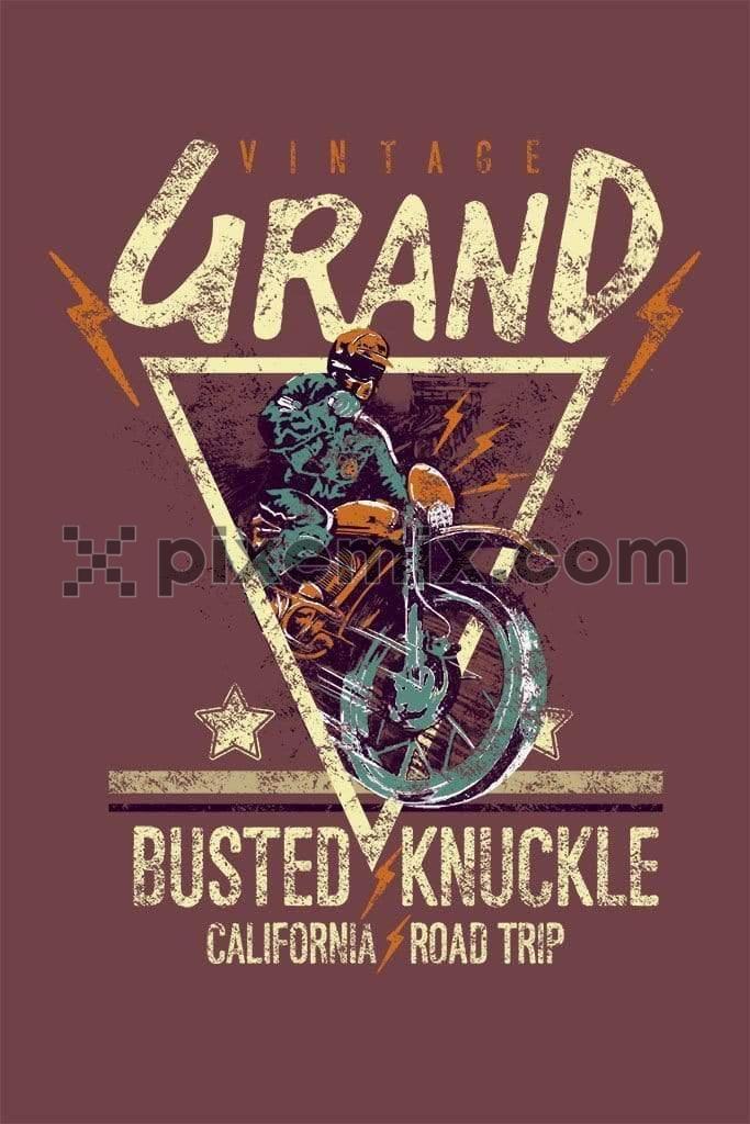 Motorcycle vintage grand product graphic