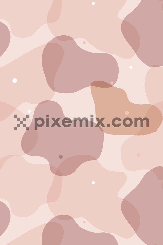 Amoeba inspired pastel camo product graphic seamless pattern