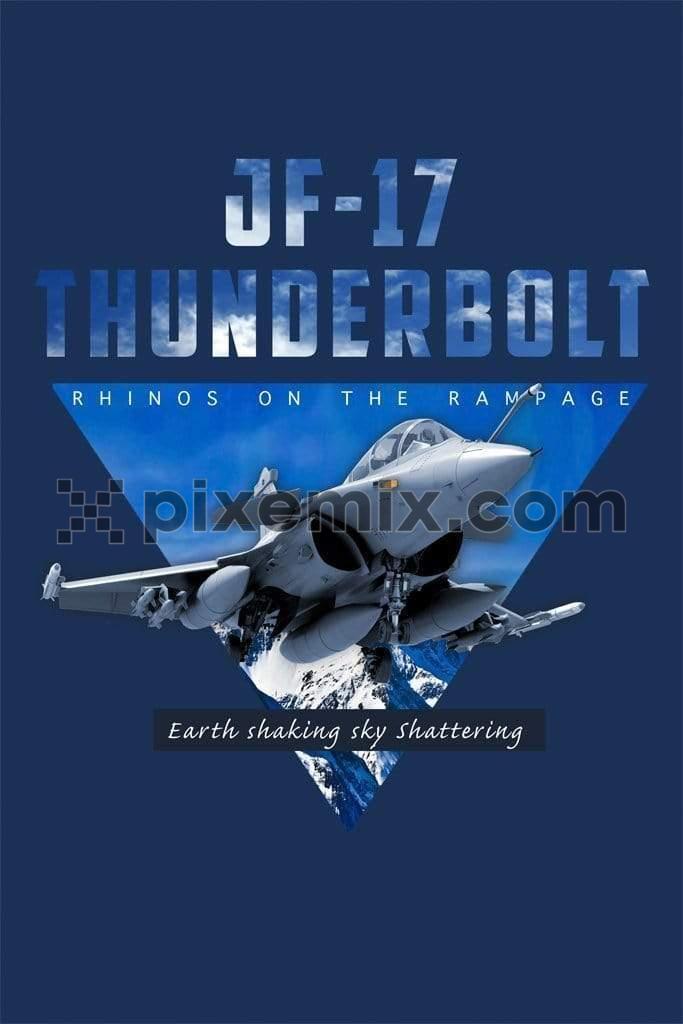 JF-17 thunder fighter jet product graphic