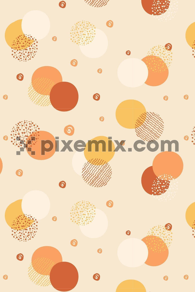Abstract colorful polka dots vector poduct graphic seamless pattern