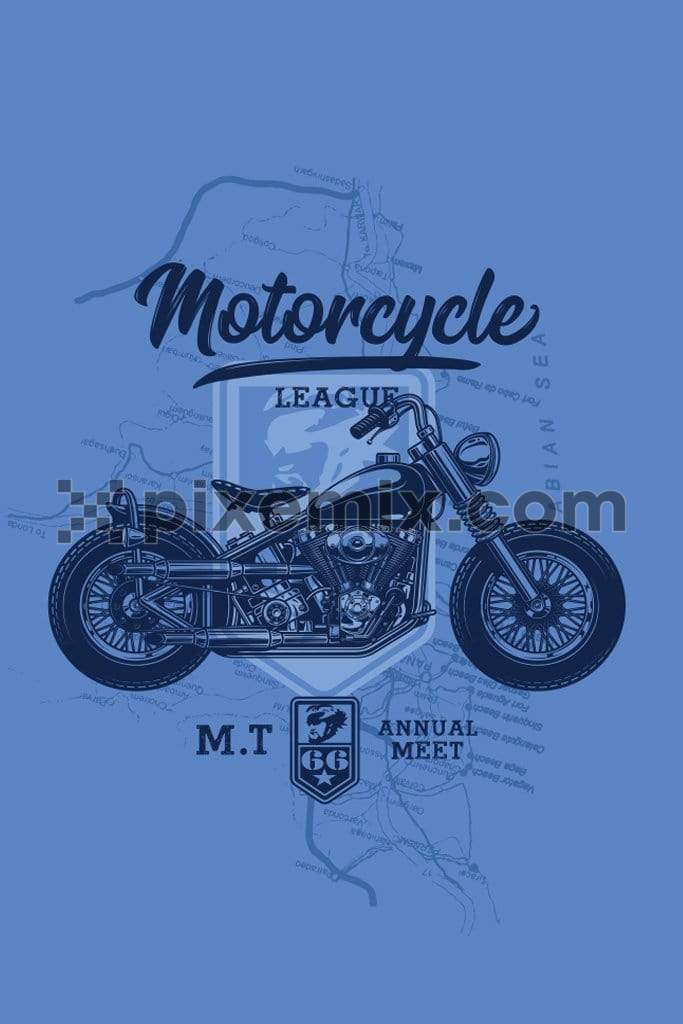 Motocycle league vector product graphic
