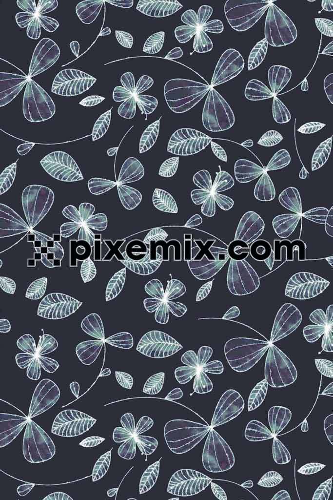 Shamrock grass product graphic with seamless repeat pattern